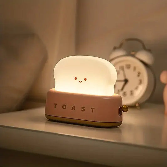 Schattige Nachttischlampe – Kawaii Toast LED-Lampe für Gemütliche Beleuchtung