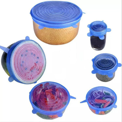 6 Teiliges Set Flexibler Silikondeckel