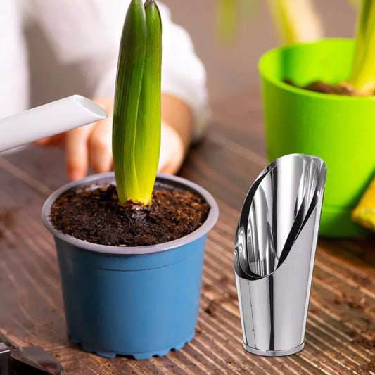 Edelstahl Schaufel für Blumenerde – Robuste Pflanzschaufel für Garten und Balkon