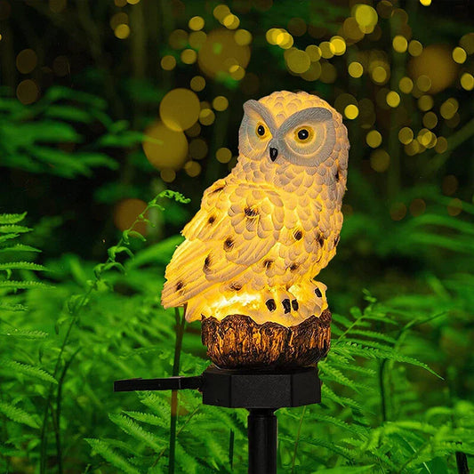 Solar Gartenleuchte Eule – LED Außenleuchte für Garten, Terrasse und Balkon, wetterfest