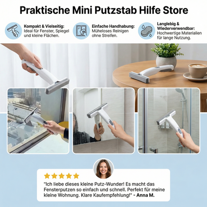 Praktische Mini Putzstab Hilfe