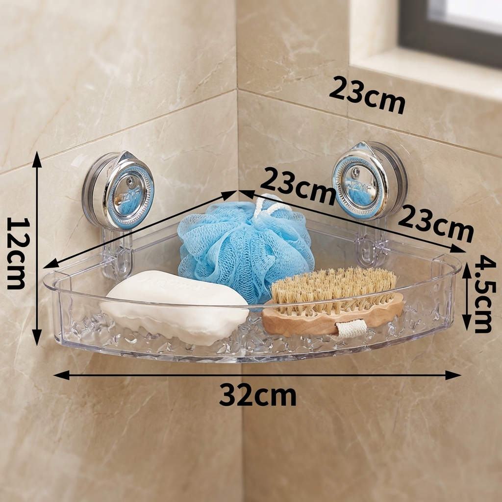 Badezimmer Saugnapf Eck-Regal