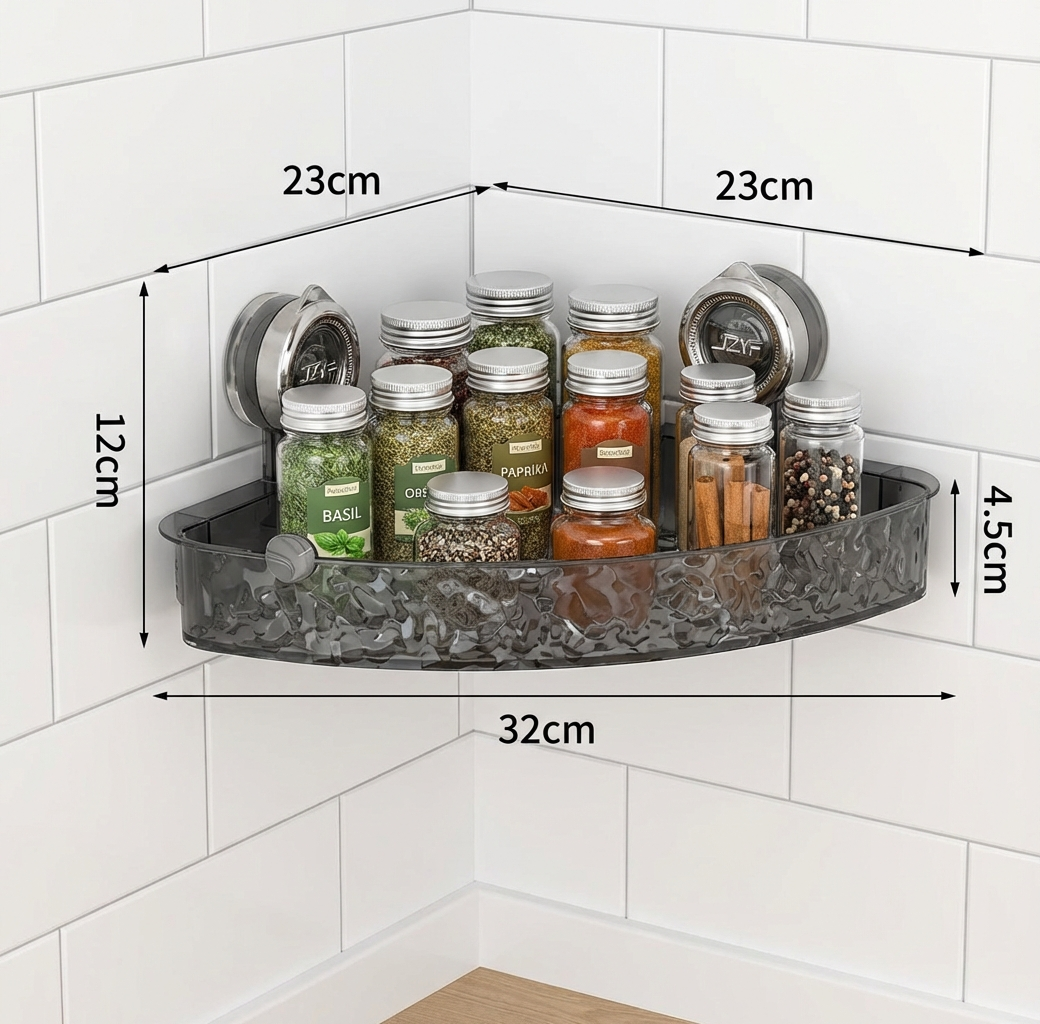 Badezimmer Saugnapf Eck-Regal